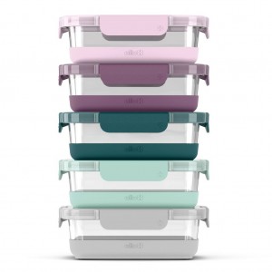 Ello Ello Duraglass Refresh Meal Prep Containers, Set of 5 | BR2916703