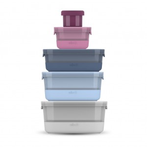 Ello Plastic Food Storage Containers with Soft Base, Mixed Set of 5 | FK9763042